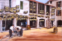 Mendrisiotto com'era - Filze di tabacco al sole